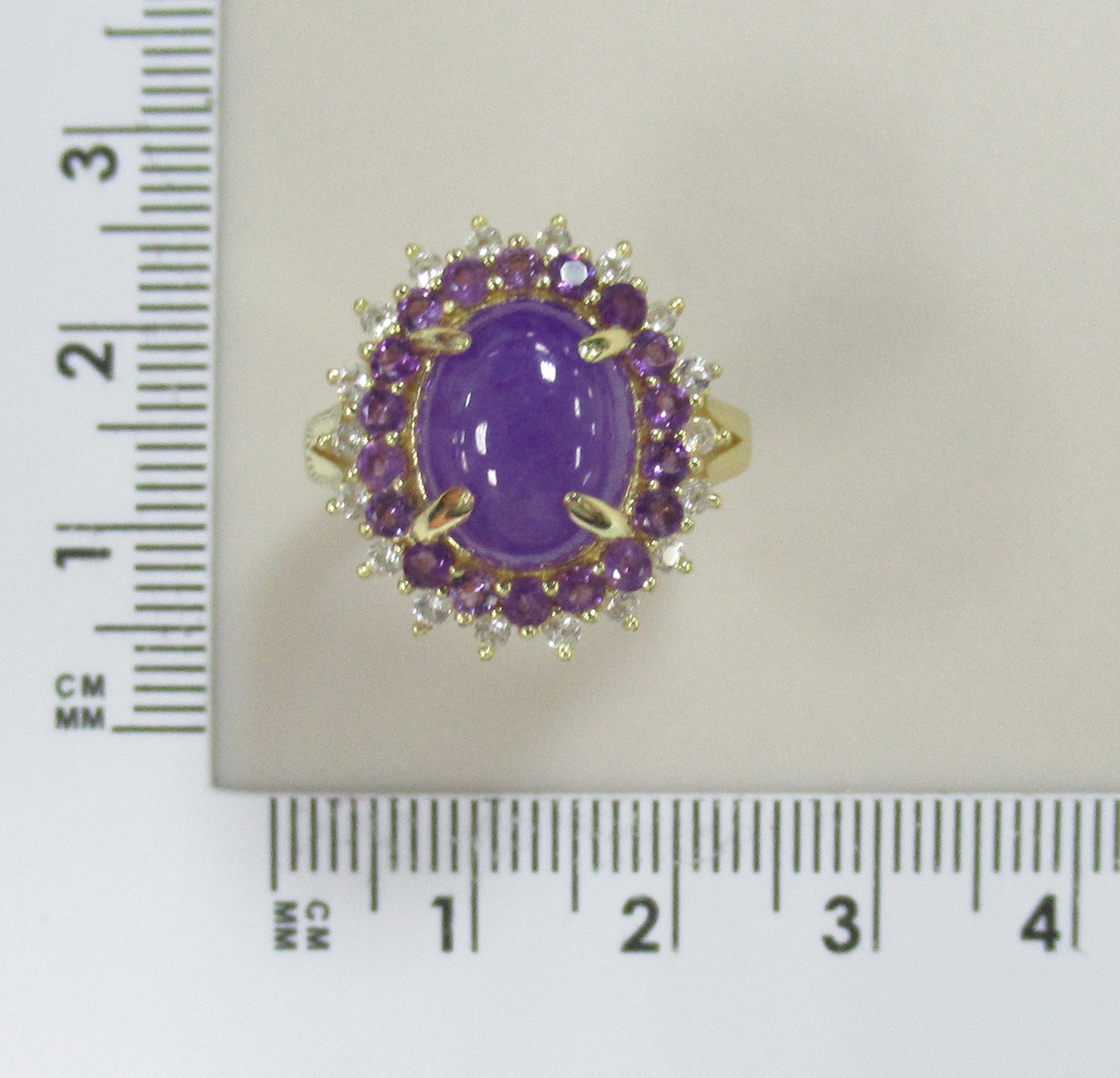 Серебряное кольцо с лавандовым жадеитом